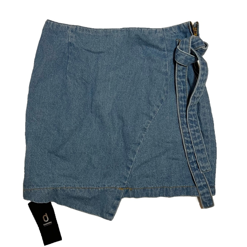 DENIM WRAP MINI SKIRT NWT Y2K